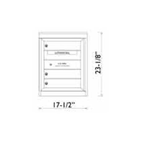 2B Global Commercial Mailbox 3 Single Height Tenant Door -Flex Series S3
