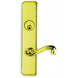Omnia D11055 Exterior Traditional Deadbolt Entrance Lever Lockset - Solid Brass