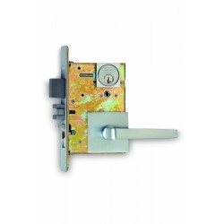 Omnia 2036S Exterior Modern Mortise Lockset Sectional Rose (Square) w/ Lever