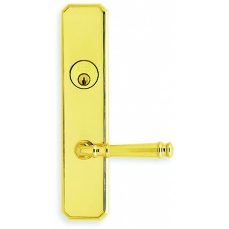 Omnia D11904 Exterior Traditional Deadbolt Entrance Lever Lockset - Solid Brass
