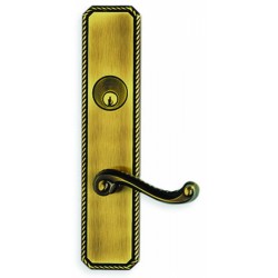 Omnia D24570 Rope Pattern with Scroll Lever Entry Door Lockset