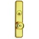 Omnia D25430 Exterior Traditional Beaded Deadbolt Entrance Knob Lockset - Solid Brass