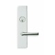 Omnia 12368A00L10 Exterior Modern Mortise Entrance Lever Lockset w/ Plate - Solid Brass
