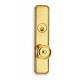 Omnia 25430L00L20 Exterior Traditional Mortise Beaded Entrance Knob Lockset with Plates - Solid Brass