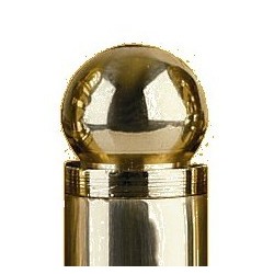Omnia 085-BAL2 Solid Brass Ball Hinge Finials