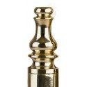 Omnia 085/STP2 Solid Brass Steeple Hinge Finial (1 Pair)