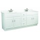 Design House 587048 Concord 72X21 4 Door & 3 Drawer White Vanity Cabinets