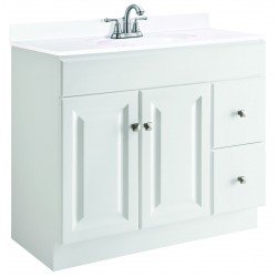 Design House 545087 Wyndham White 2 Door & 2 Drawer Vanity Cabinet