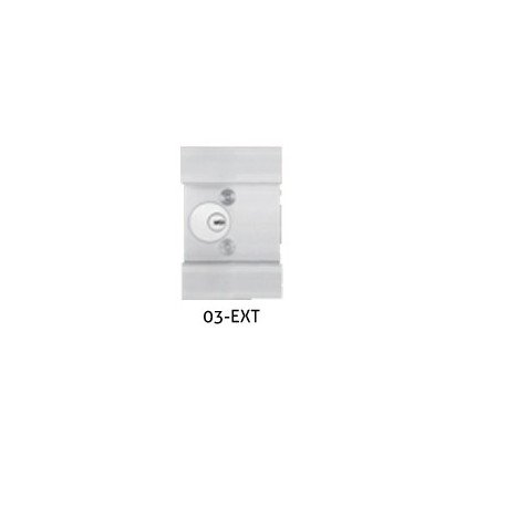 RCI Pull 03-EXT x 40 (Cutout for Cylinder) Exterior Trim for 1200/1300 Series Exit Devices