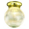 Design House 500629 Millbridge Polished Brass Ceiling Light w/ Clear Ribbed Glass