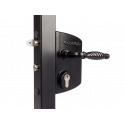 Locinox LAKQU2 Surface Mounted Gate Lock, 3006M - Alum Handle Pair, VSZ - Keyed to Differ