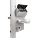 Locinox LMKQV2 Vinci, Surface Mounted Mechanical Code Lock, 3006C - Alum Handle Pair, VSZ - Keyed to Differ