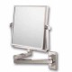 Kimball & 24073 - Brushed Nickel Young Non Lighted Square Double Arm Wall Mirror