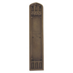 Brass Accents A04-P5840 Oxford Push and Pull Plate - Exterior 3 3/8" x 18"