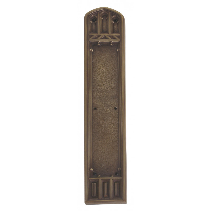 Brass Accents A04-P584 Oxford Push and Pull Plate - Exterior 3-3/8