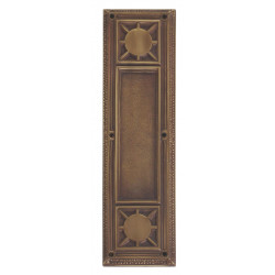 Brass Accents A04-P7200 Nantucket Push and Pull Plate - Exterior 3 3/4" x 13-7/8"