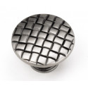 Laurey 24506 Series 1 1/4" Windsor Cross-Hatch Knob, Antique Nickel