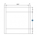 KCD Lenox Oven Cabinet Overlay Panel 33" W x 53" H x 0.75" D  w/ Lenox Canvas Finish