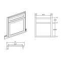 KCD Taylor Corner Sink Front for 42" Space