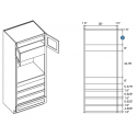 KCD Taylor Oven Cabinet with Drawer Box Upgrade