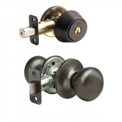 Yale NT New Traditions Horizon Knob Combo Set w/Entry Knob and Single/Double Cylinder Deadbolt