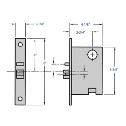 Precision M300 Apex & Olympian Mortise Lock - Handed