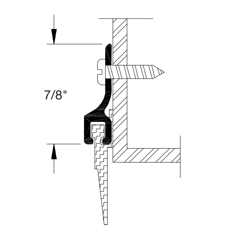 Reese M35 Door Bottoms, Door Sweep, 1/8