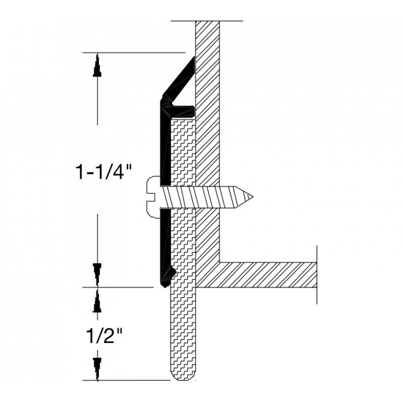 Reese 323 Door Bottoms, Door Sweep, 3/16