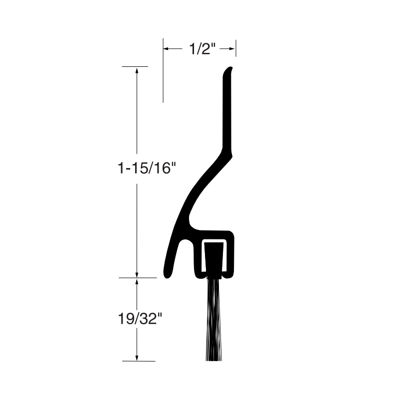 Reese 354 Door Bottoms, Door Sweep, Rain Drip, 1/2