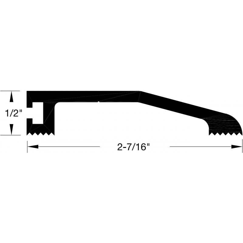 Reese S482 Thresholds, Half Saddle, 2-7/16