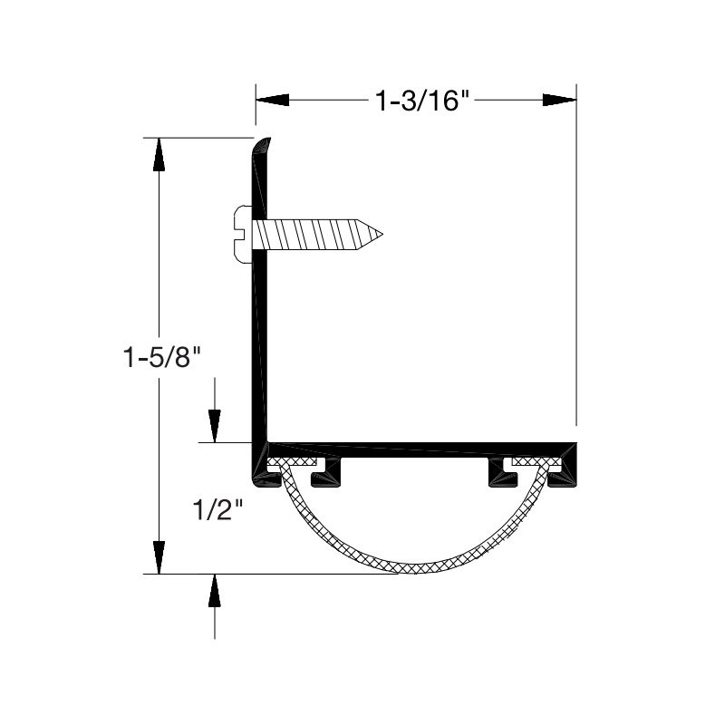 Reese DB593 Door Bottoms, Door Shoe / Extender, 1-3/16