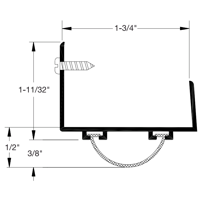 Reese DB594 Door Bottoms, Door Shoe / Extender, 1-3/4