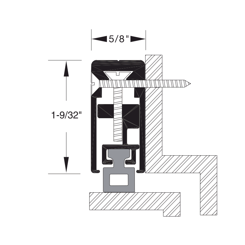 Reese 659 Weatherstrips, Adjustable Door Stop, 5/8