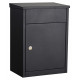 QualArc ALX-500-BK Allux Mailbox (Wall Mount Mail/Parcel Box) in Black Color