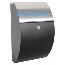 QualArc ALX-7000-BS Allux Mailbox in Black/Stainless Color