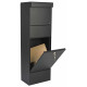 QualArc ALX-GRP-BK Allux Grandform Mail / Parcel Box in Black Color