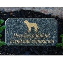 QualArc EXE-LOGO Executive "cut corner" Solid Granite Pet Memorial & Wildlife  Plaque