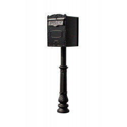 QualArc LSF-LS Lettasafe Kingsbury Rear or Front Retrieval Mailbox with Hanford Post