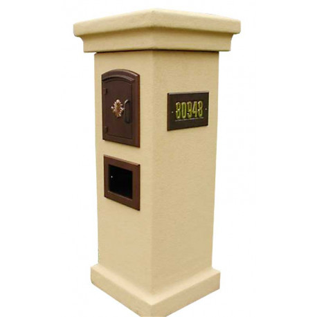 QualArc MAN-STUCOL Manchester NON-LOCKING Stucco Column Mailbox