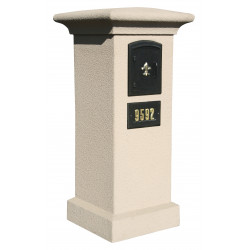 QualArc MAN-S-STUCOL Manchester SECURITY LOCKING Stucco Column Mailbox