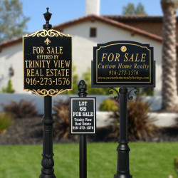 QualArc RCVRE Richvale Real Estate Sign System with Base and Finial Options