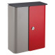 QualArc WF-1515 Winfield Vista Locking Mailbox, Gray / Red with Black Metal Lid