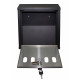 QualArc WF-8022 Winfield Hayward Wall Mount Cigarette Ash Receptical, Black with Stainless Steel