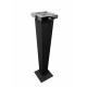 QualArc WF-PS08S Winfield Huron Free Standing Cigarette Ash Receptical, Black with Chrome