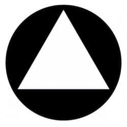 Cal Royal AGH-U3 All Gender Restroom Contrasting Triangle on 12" Circle