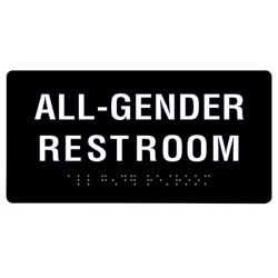 Cal Royal AGH-48 All Gender Restroom Signs (ADA) with Braille