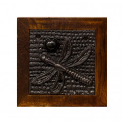 QualArc DB-1011-DF Dragon Fly Doorbell Button Cover, Brass in Dark Bronze