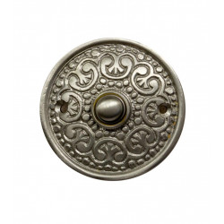QualArc DB-1007 Ornate Round Doorbell Cover, Brass