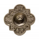 QualArc DB-1010 Ornate Oval Doorbell Button Cover, Brass