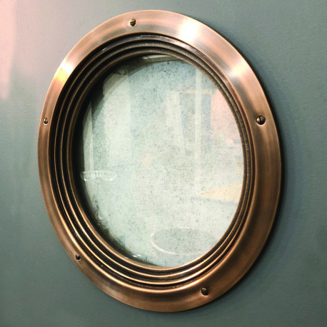 Philip Watts Deco Porthole for 35mm and 44mm Doors, Cast Bronze